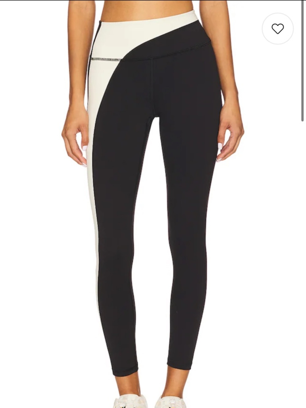 Spiritual Gangster Skye 7/8 High Waist Legging in Black & Canvas, Size Medium